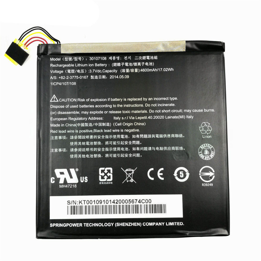 Batería para Acer Iconia Tab 8 8 A1 840 A1 840FHD