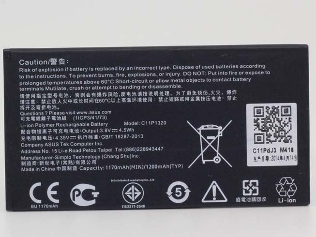 Batería para ASUS ZenFone 4 PF400CG A400CG Padfone Mini
