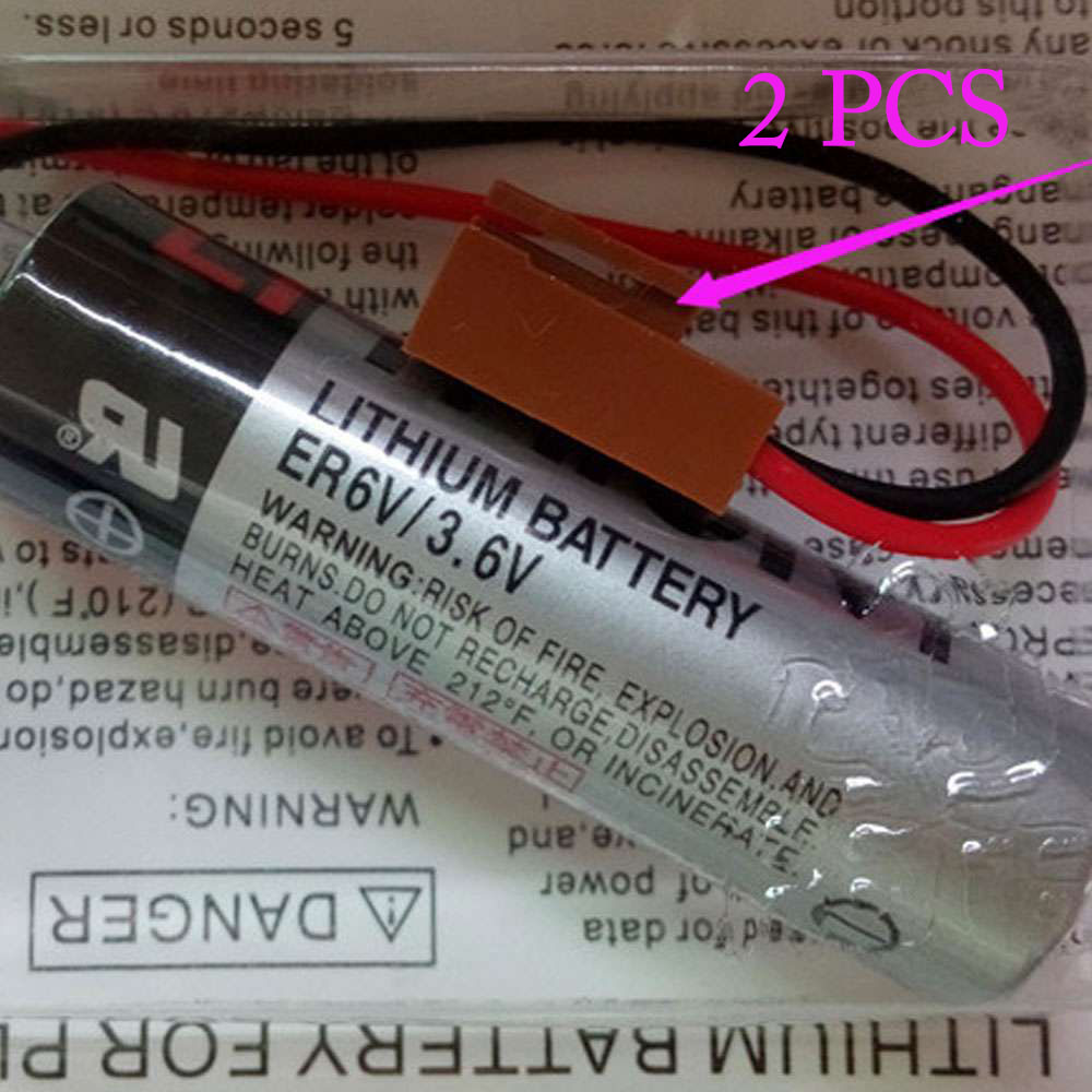 Batería para 2pcs Toshiba ER6VCT 3.6V 2000mah PLC Battery With small JAE Plug